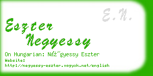 eszter negyessy business card